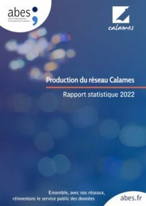 Couverture rapport statistique production du réseau calames 2022