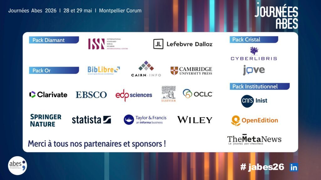 Diapo sponsors Journées Abes 2026